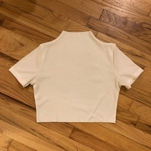 Essential crop mock neck